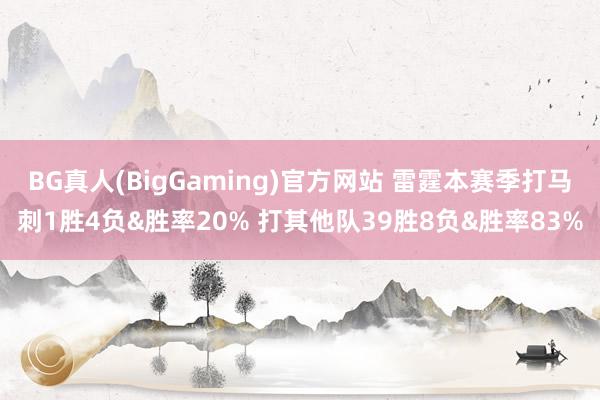 BG真人(BigGaming)官方网站 雷霆本赛季打马刺1胜4负&胜率20% 打其他队39胜8负&胜率83%