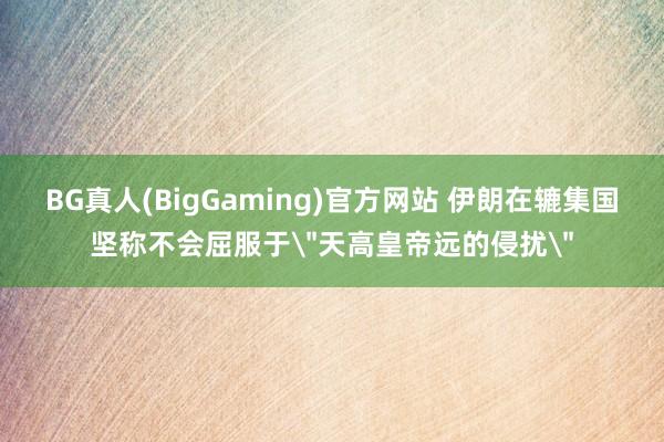 BG真人(BigGaming)官方网站 伊朗在辘集国坚称不会屈服于