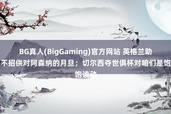 BG真人(BigGaming)官方网站 英格兰助教：不招供对阿森纳的月旦；切尔西夺世俱杯对咱们是饱读动