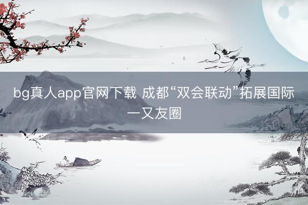 bg真人app官网下载 成都“双会联动”拓展国际一又友圈