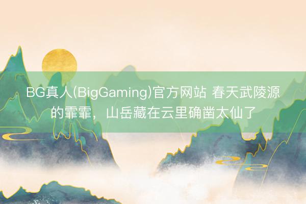 BG真人(BigGaming)官方网站 春天武陵源的霏霏，山岳藏在云里确凿太仙了