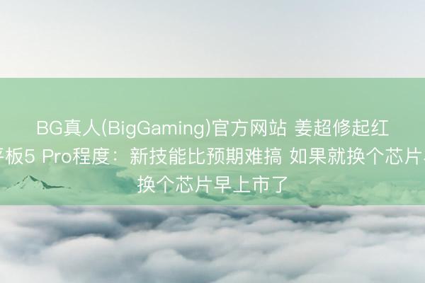 BG真人(BigGaming)官方网站 姜超修起红魔游戏平板5 Pro程度：新技能比预期难搞 如果就换个芯片早上市了