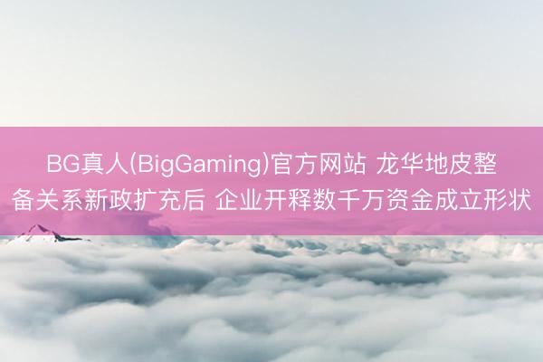 BG真人(BigGaming)官方网站 龙华地皮整备关系新政扩充后 企业开释数千万资金成立形状