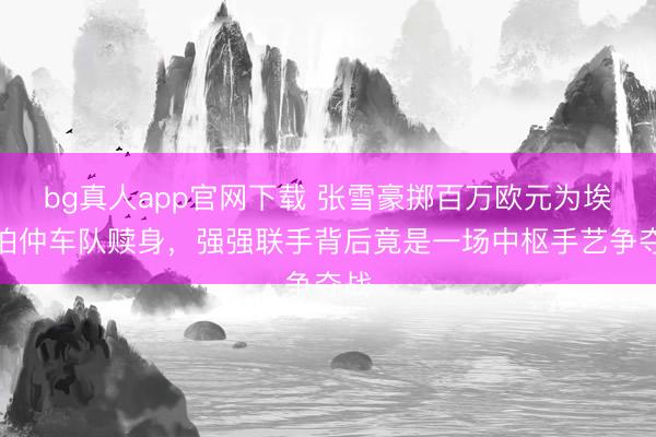bg真人app官网下载 张雪豪掷百万欧元为埃文伯仲车队赎身，强强联手背后竟是一场中枢手艺争夺战