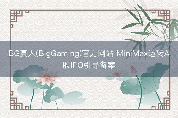 BG真人(BigGaming)官方网站 MiniMax运转A股IPO引导备案