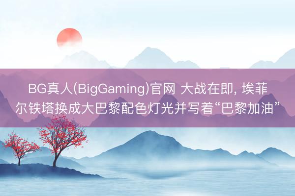 BG真人(BigGaming)官网 大战在即， 埃菲尔铁塔换成大巴黎配色灯光并写着“巴黎加油”