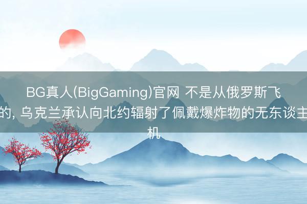 BG真人(BigGaming)官网 不是从俄罗斯飞来的， 乌克兰承认向北约辐射了佩戴爆炸物的无东谈主机