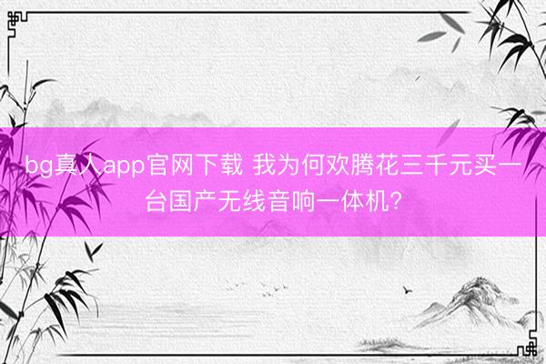 bg真人app官网下载 我为何欢腾花三千元买一台国产无线音响一体机?
