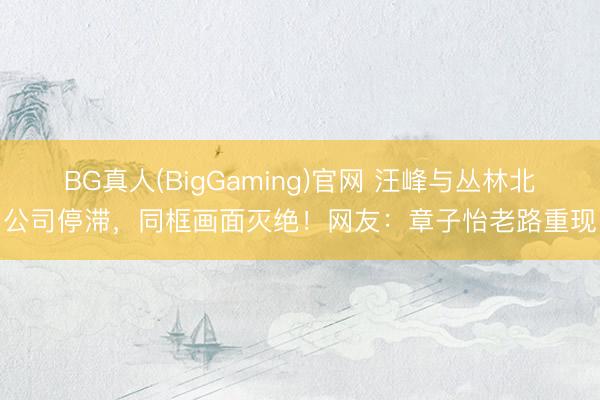 BG真人(BigGaming)官网 汪峰与丛林北公司停滞，同框画面灭绝！网友：章子怡老路重现