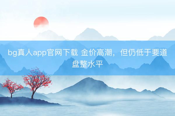 bg真人app官网下载 金价高潮，但仍低于要道盘整水平