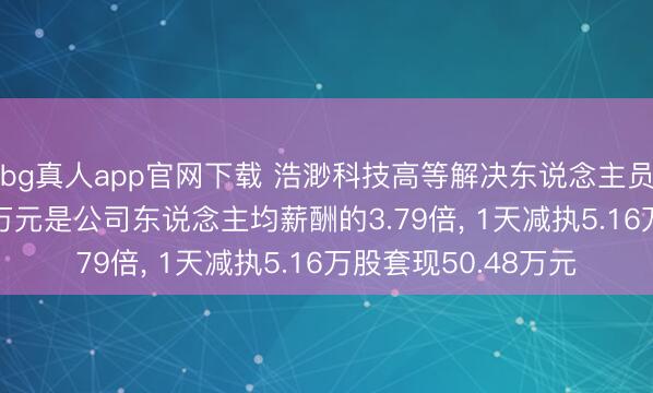 bg真人app官网下载 浩渺科技高等解决东说念主员倪代红年薪48.26万元是公司东说念主均薪酬的3.79倍， 1天减执5.16万股套现50.48万元
