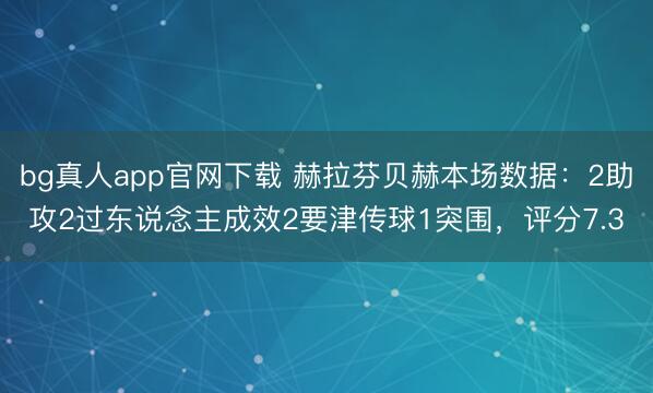 bg真人app官网下载 赫拉芬贝赫本场数据：2助攻2过东说念主成效2要津传球1突围，评分7.3